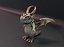 Dessin animé Iron Dragon animé Low-poly modèle 3D