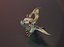 Dessin animé Iron Dragon animé Low-poly modèle 3D