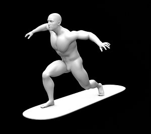 3D silver surfer rigged model