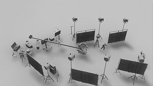 3D film movie shooting spot scene model