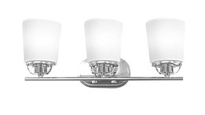 Progress Light West Village 3 Light 23 inch Brushed Nickel Bath Vanity Wall Light