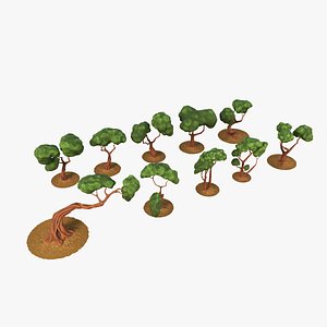 3D model Stylized Tree Collection