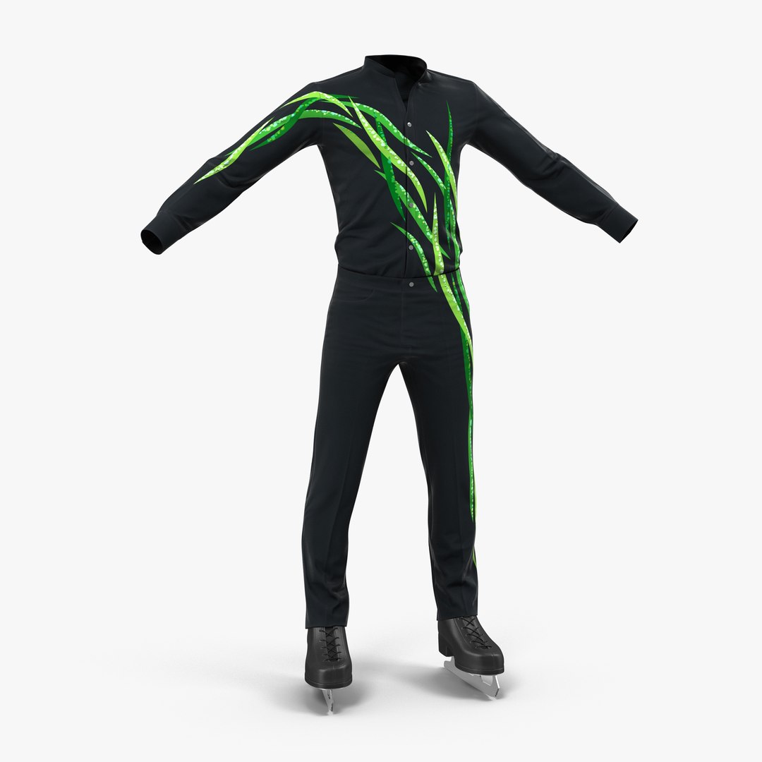 Male Figure Skater Costume 2 3D Model 3D model preview