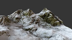 mountain terrain snow 3D model