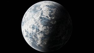 8K Fictional Ice Planet 3 model