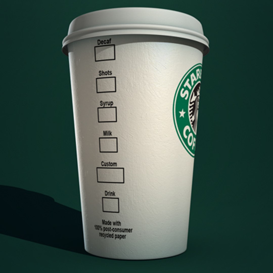 Starbucks Paper Coffee Cup Dxf
