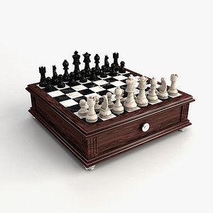 3D model Chessboard Low-poly 3D model