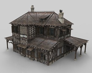 medieval house fantasy 14 3D