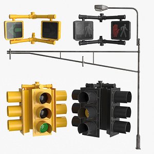Street Traffic Light Collection 3D