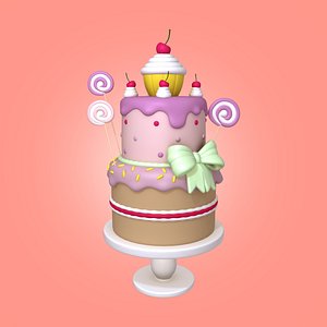 Birthday cake cartoon