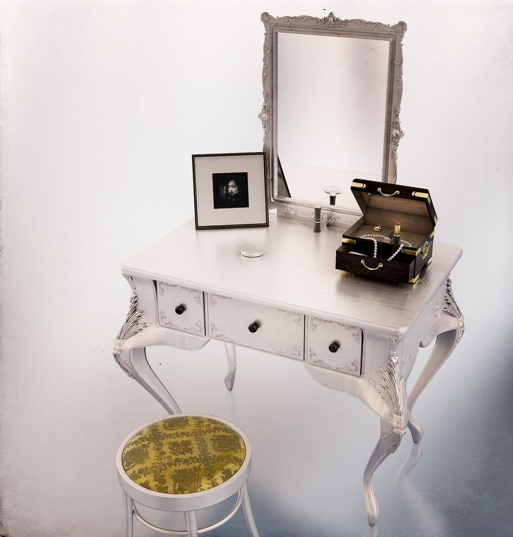 vintage dressing table jewelry box 3d max