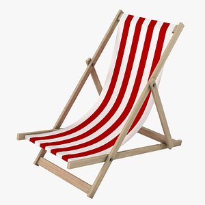3d model beachchair realistic