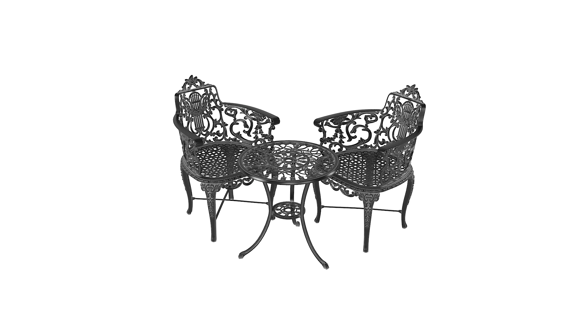 3d Cast Iron Garden Table Turbosquid 1539034