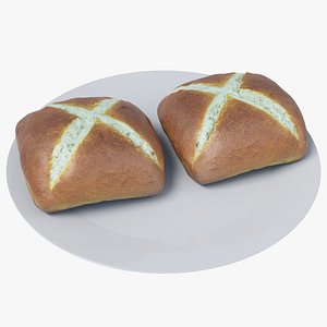3D Pretzel Bun model