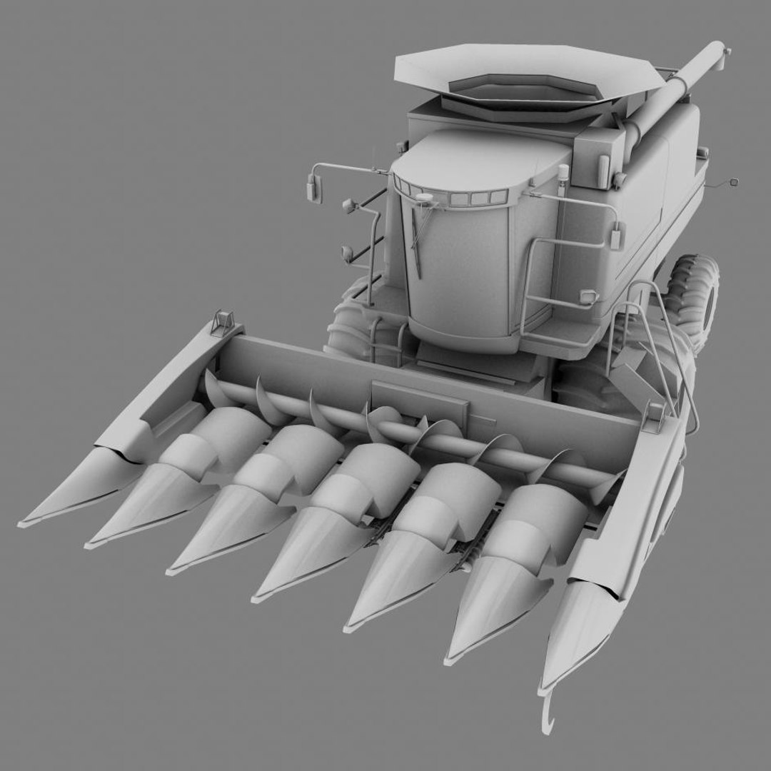 3d Model Of Corn Harvester