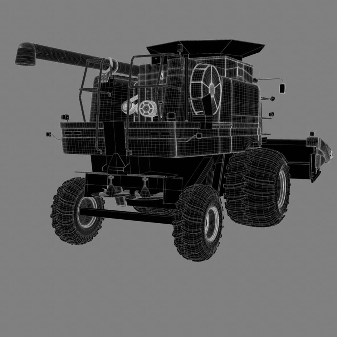 3d Model Of Corn Harvester
