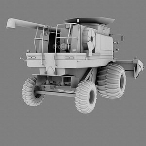 3d model of corn harvester