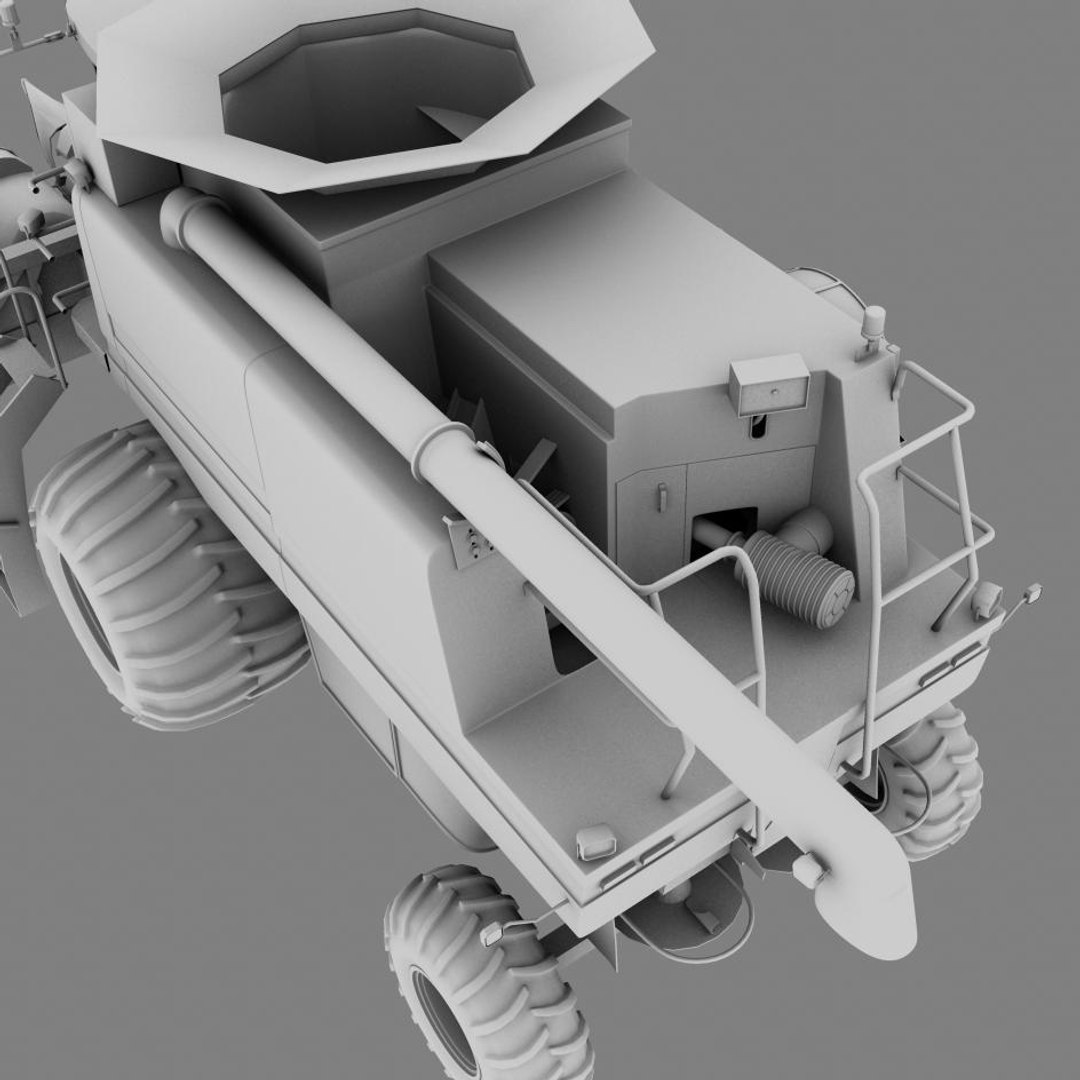 3d Model Of Corn Harvester