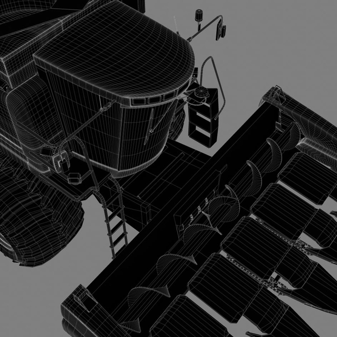3d Model Of Corn Harvester