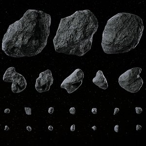 Set of 22 Asteroids