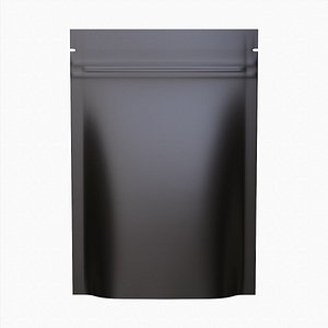 Mylar pouch plastic bag mockup 08 3D model