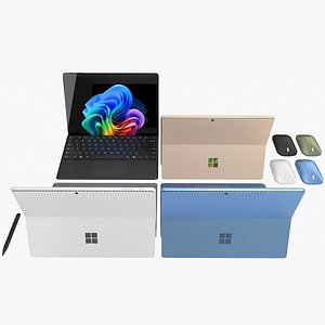 Microsoft Surface Pro 2024 11th Edition All Colors Rigged Animated