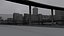 3D freeway city sky buildings model