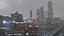 3D freeway city sky buildings model