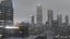 3D freeway city sky buildings model
