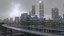 3D freeway city sky buildings model