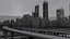 3D freeway city sky buildings model