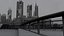 3D freeway city sky buildings model