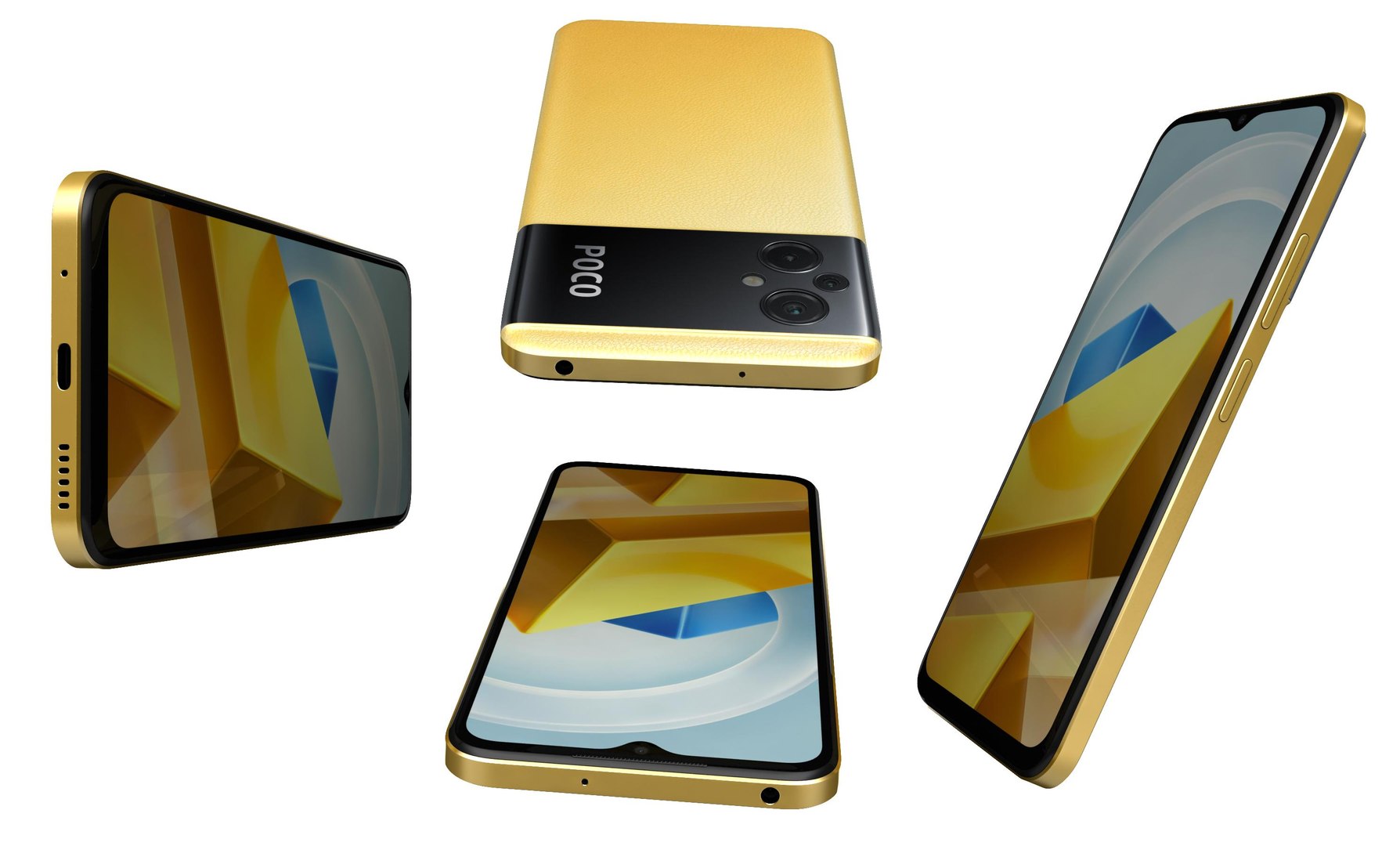 3D Xiaomi Poco M5 Yellow - TurboSquid 1970681