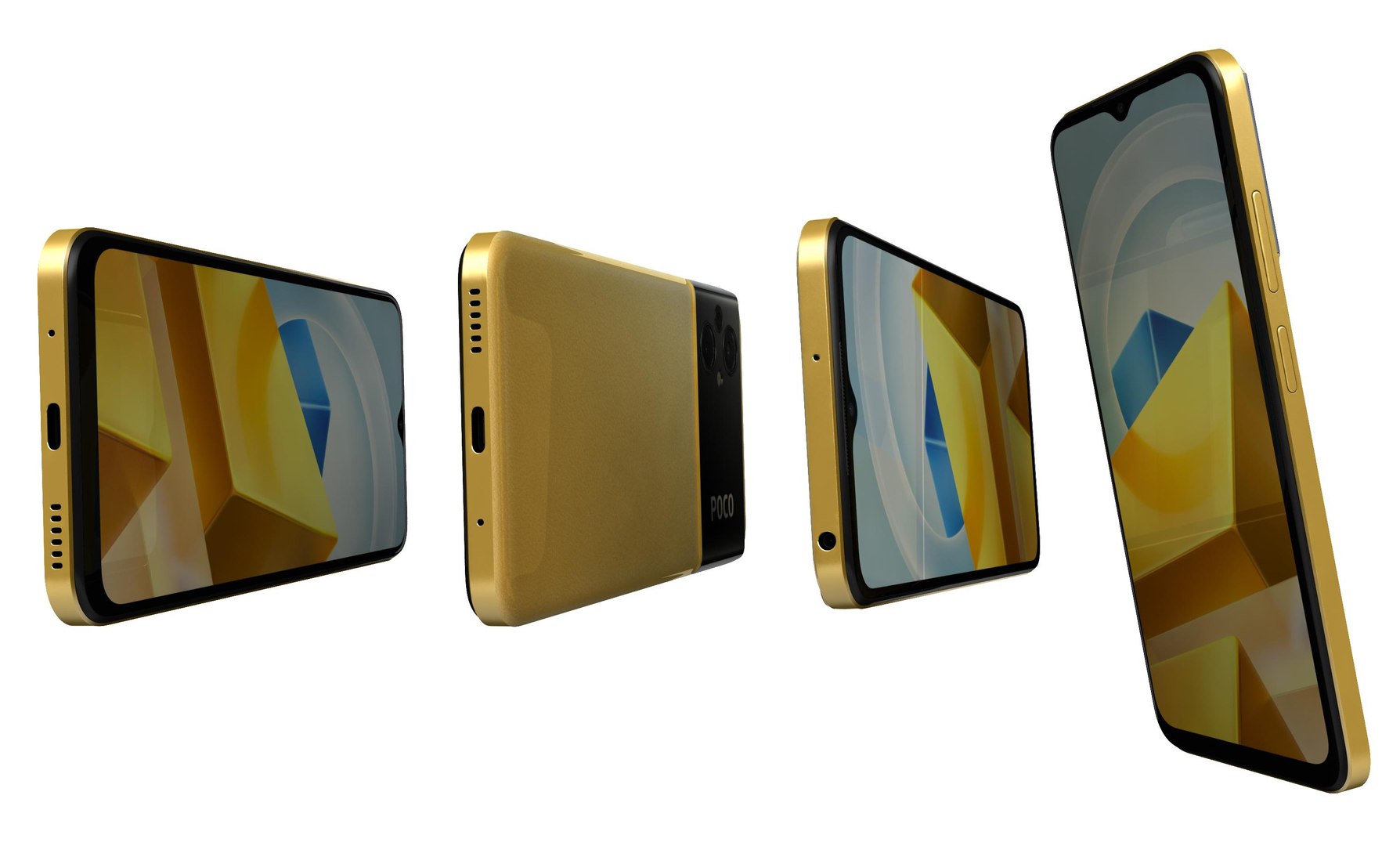 3D Xiaomi Poco M5 Yellow - TurboSquid 1970681