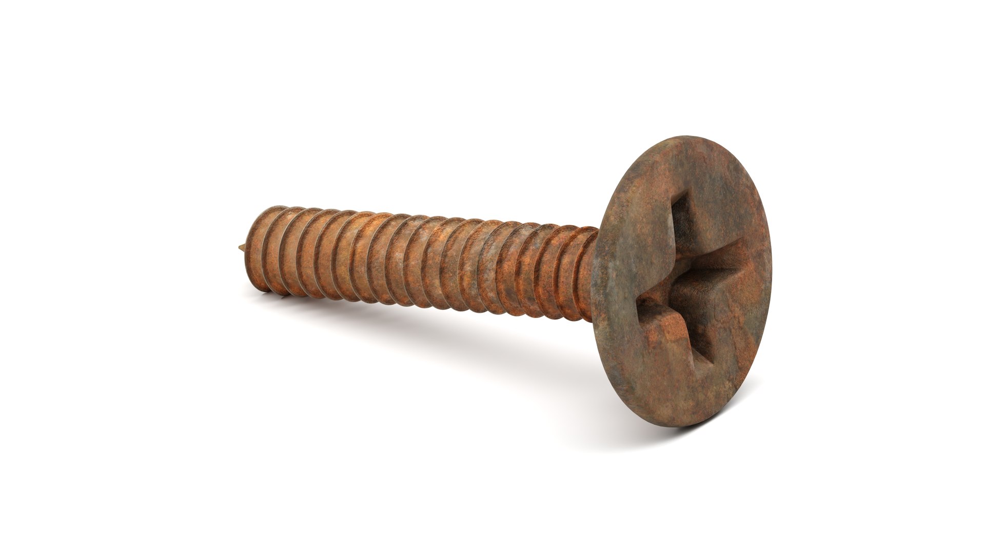Screw - Old and Rusty - Self Tapping Flat Head Phillips 3D model https://p.turbosquid.com/ts-thumb/k3/hmSQOV/9q/preview06/jpg/1781865603/1920x1080/fit_q87/6753da4d257e69f1aafb613e14e0372982e9c53c/preview06.jpg
