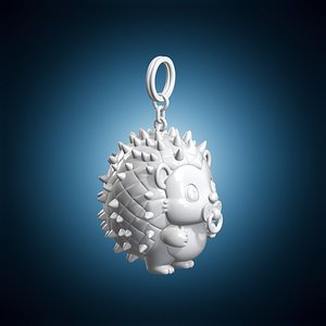 3D Baby Chibi Hedgehog Keychain 3D Print Model model