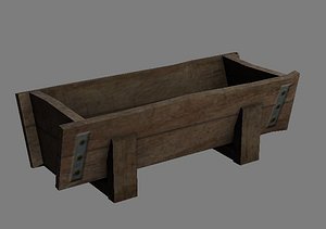 wooden trough 3d max