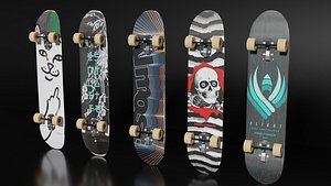 3D 5 skateboard pack