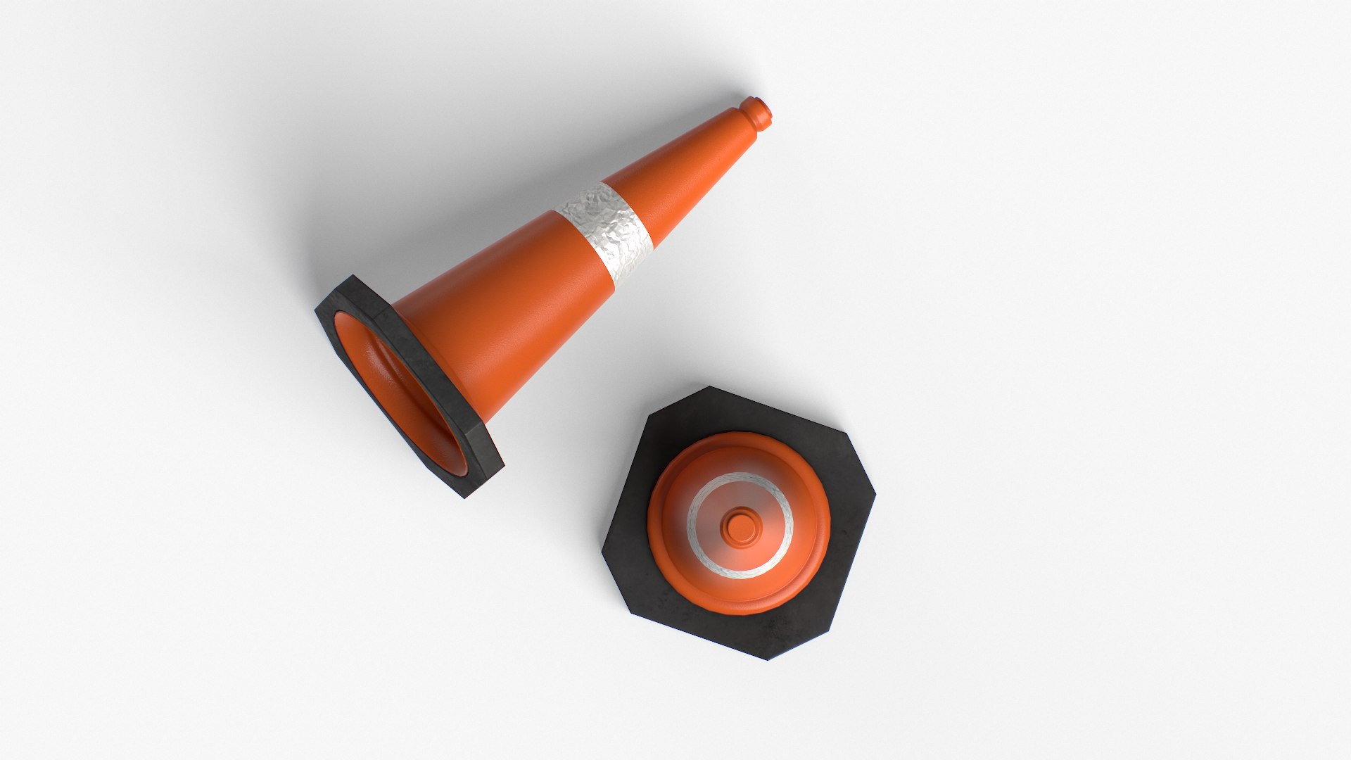 Traffic Safety Cones In Orange 3D Model - TurboSquid 1850125