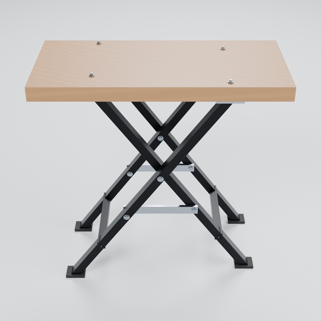 3D Pinned Workshop Trestle With Timber Beam And Spread Stops ...