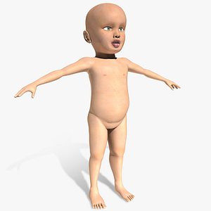 child baby body 3d model