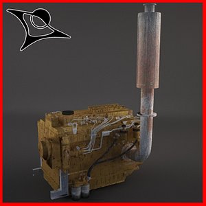 engine modeled 3d model