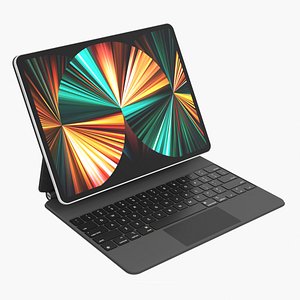 3D Apple iPad Pro 12-inch and Magic Keyboard 2021