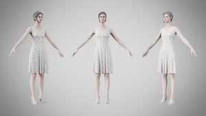3D Dress 36 Abstract Pebble Repeat model