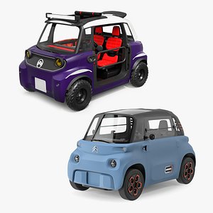 Electric Citroen Microcars Collection 3D model