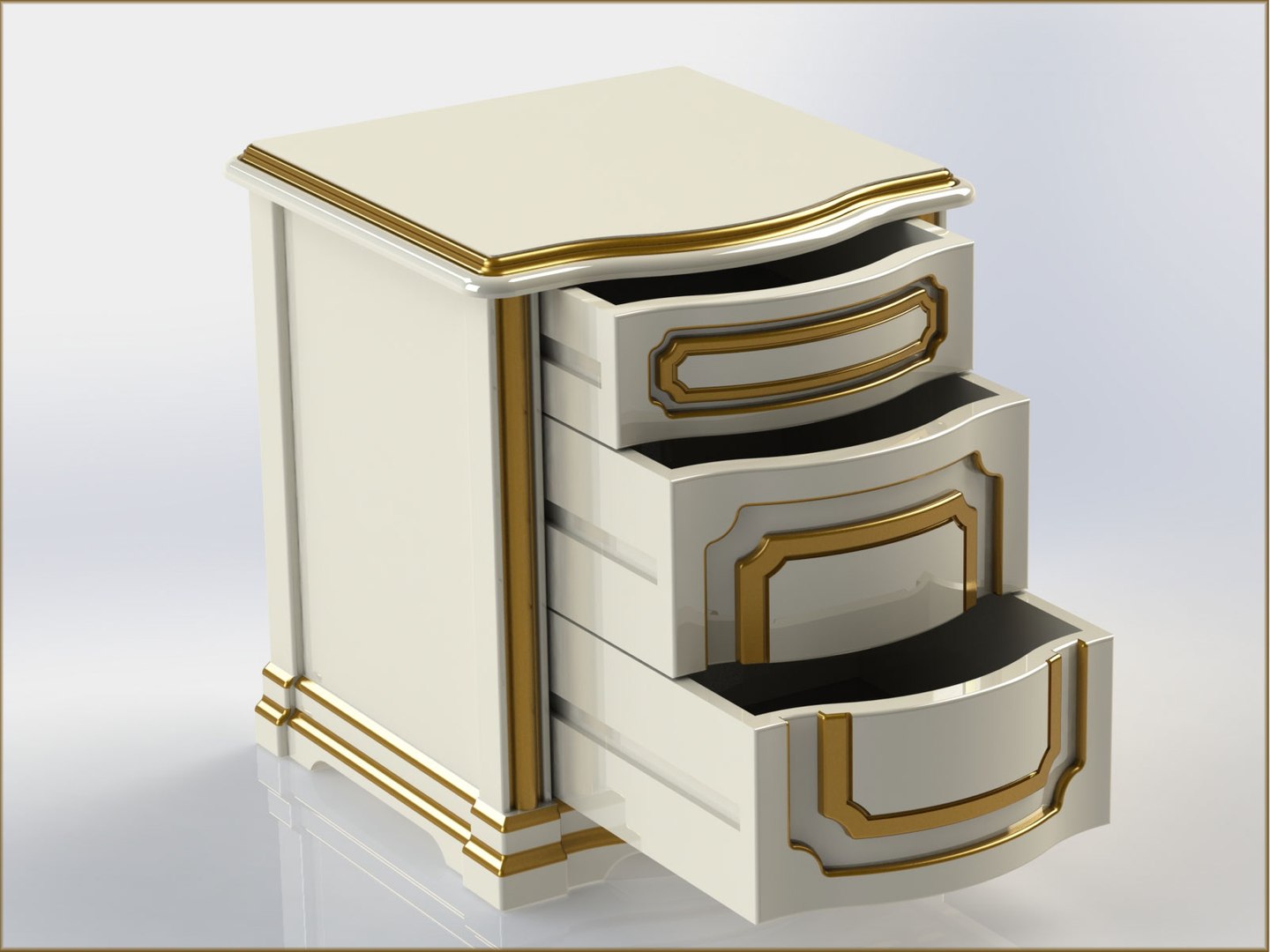 Bedside Table 3D - TurboSquid 1186436