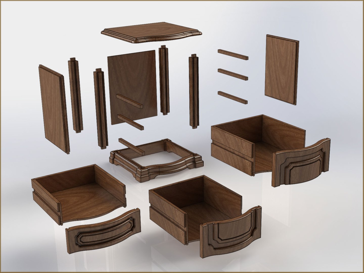 Bedside Table 3D - TurboSquid 1186436