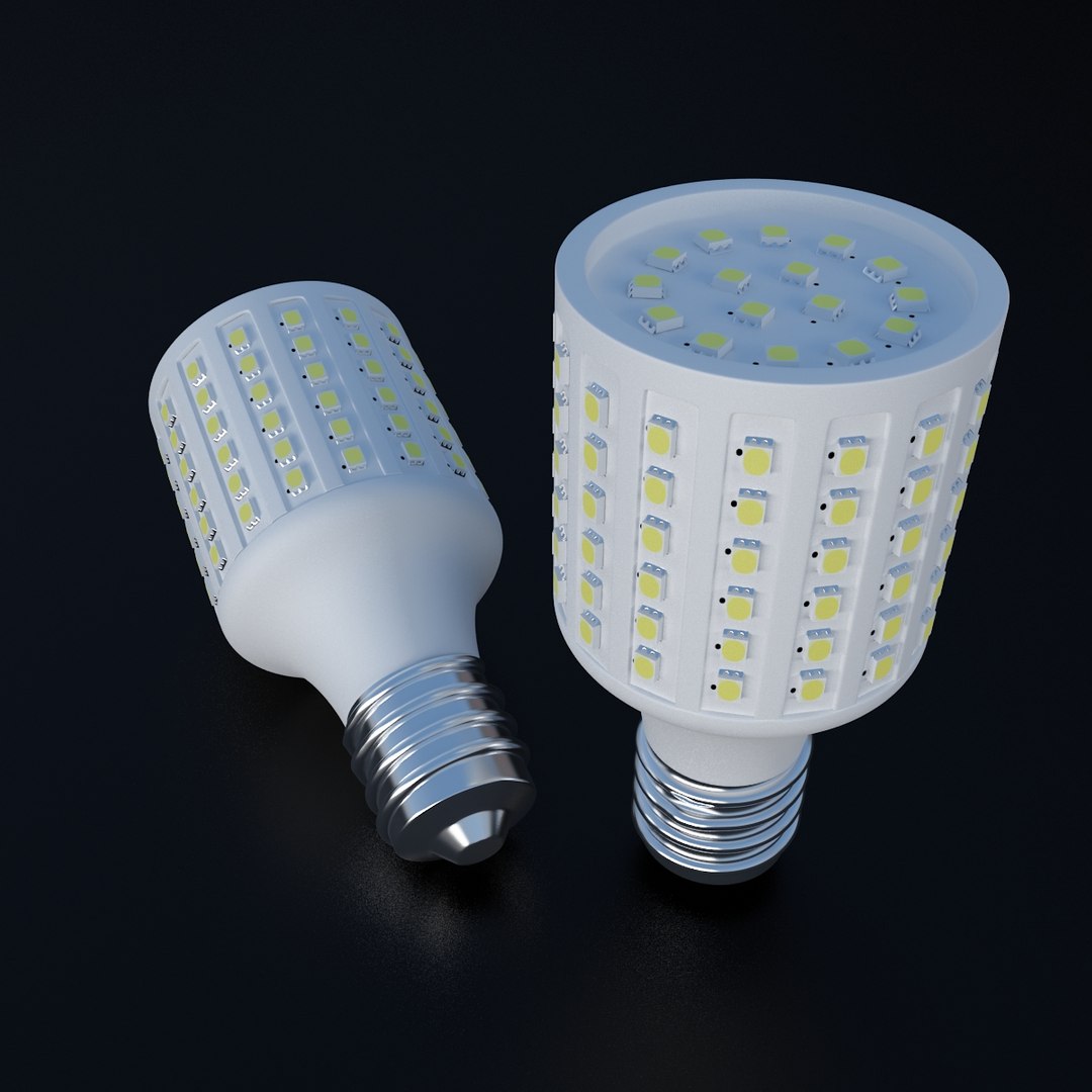 Big Led Light Bulb 3d Obj