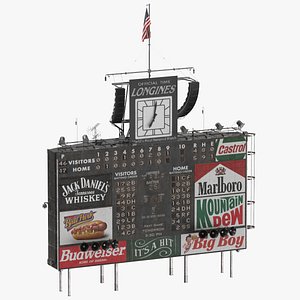 baseball classic scoreboard 3D