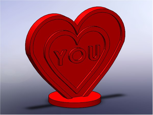 simple heart 3D model